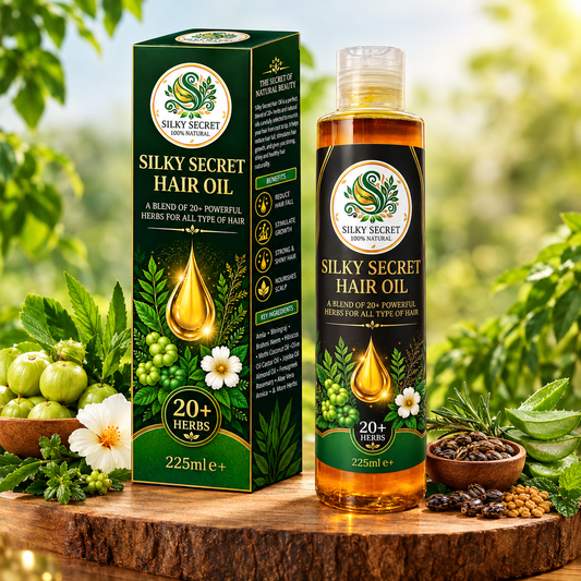 Silky Secret 100% Natural Herbal Hair Oil – 20+ Powerful Herbs